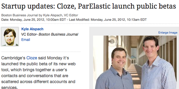 Startup updates: Cloze, ParElastic launch public betas