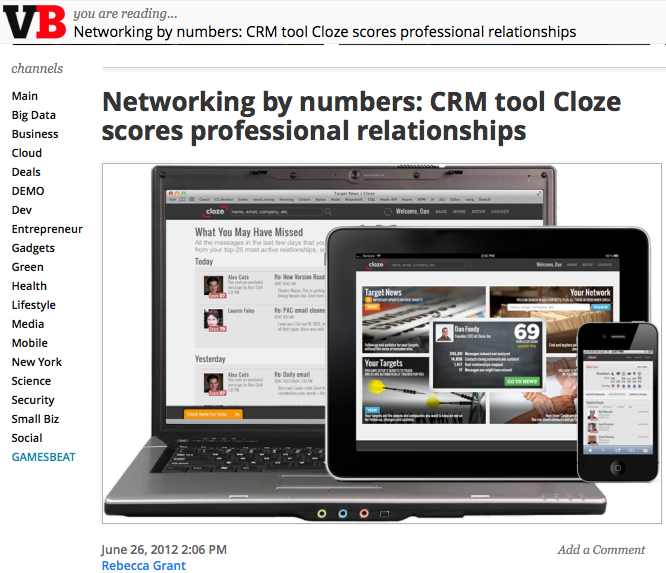 Networking by numbers: CRM tool Cloze scores professional relationships