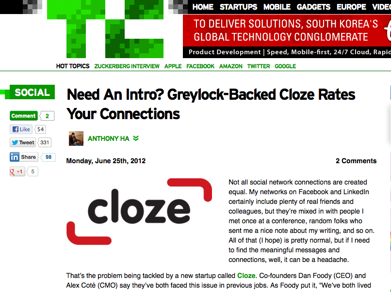 Need An Intro? Greylock-Backed Cloze Rates Your Connections