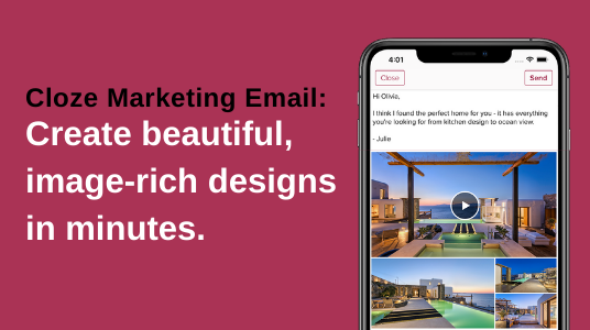 Create beautiful marketing emails with Cloze CRM