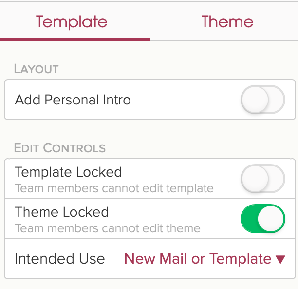 Cloze marketing email edit controls.