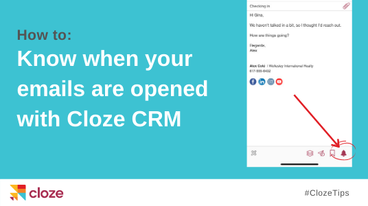 Email open tracking with Cloze CRM