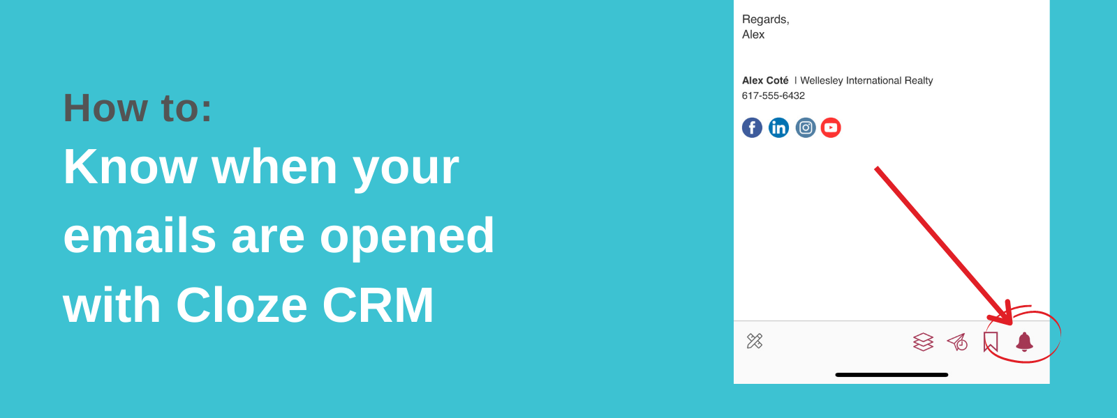 Cloze CRM can tell you when your emails are opened with email open tracking.