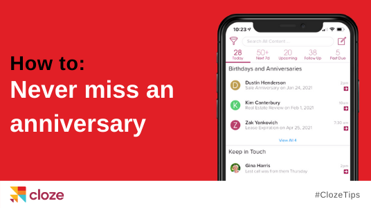 Never miss an anniversary with recurring annual reminders