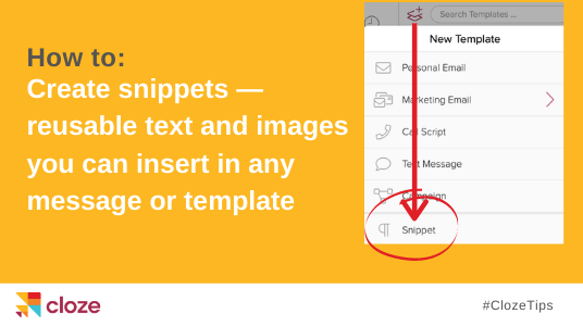 Introducing Snippets: Reusable text and images you can insert in any message or template