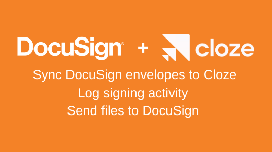 Connect DocuSign to Cloze