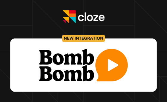 Send video messages with BombBomb and Cloze CRM