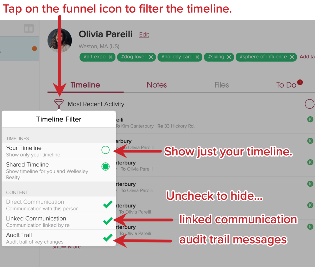 Cloze person - Enhanced timeline filtering