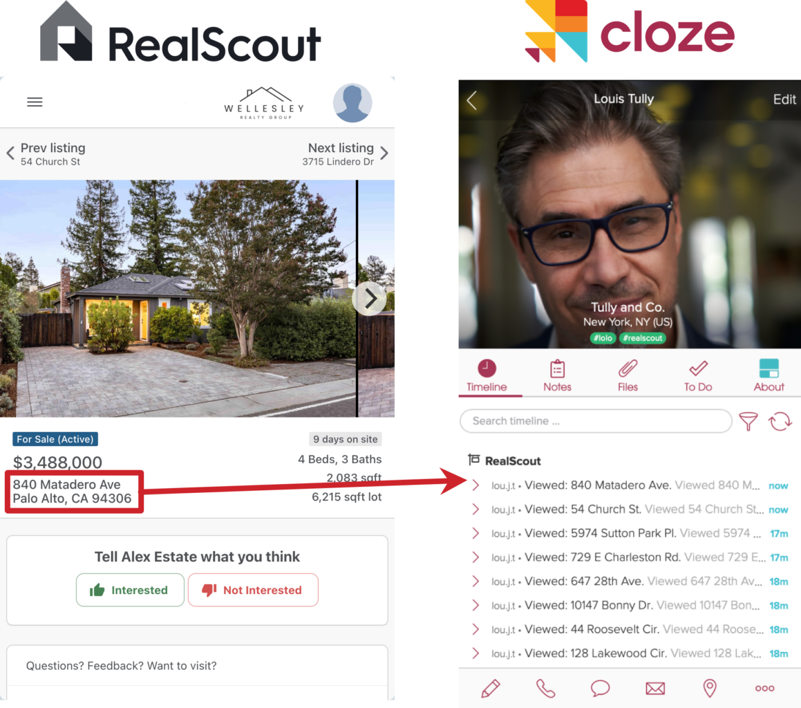 Cloze and RealScout: Automatic logging of timeline activity. 