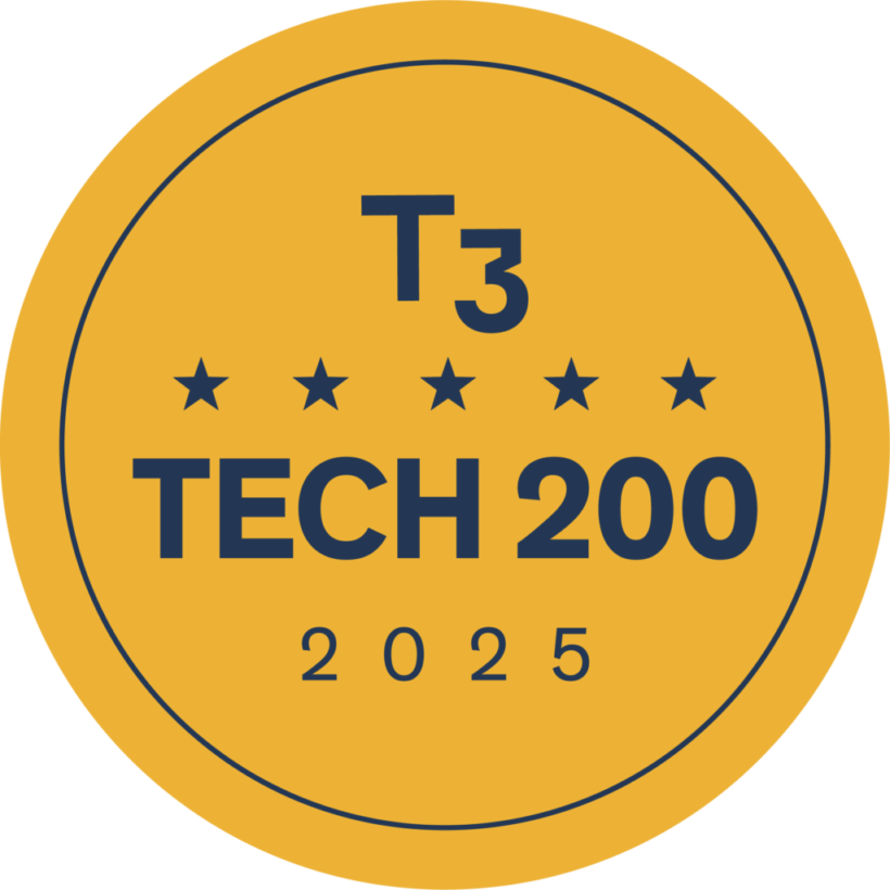 T3 Sixty Tech 200 2025 badge