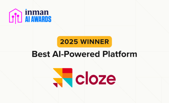 Inman awards Cloze “Best AI-Powered Platform”