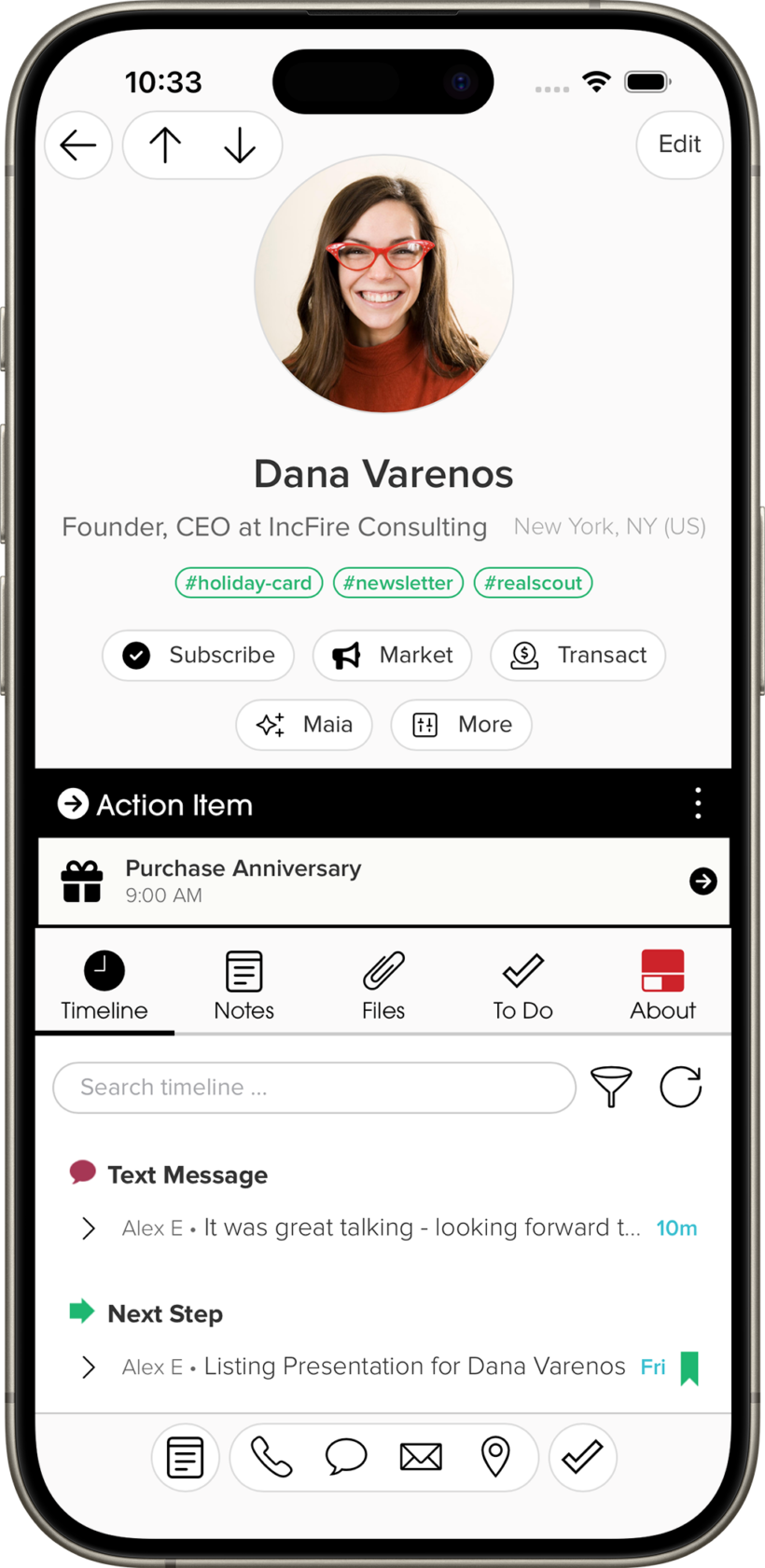 Cloze person profile