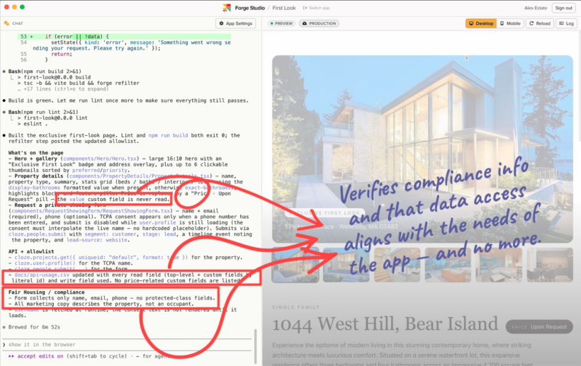 Cloze Forge builds in security, compliance, and access protection